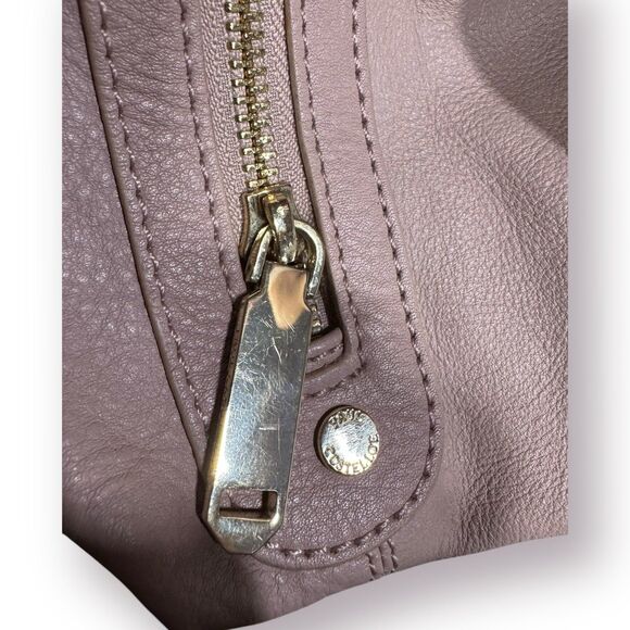 Paul Costelloe Mauve Pink Genuine Leather Large Hobo Bag‎ Retro Handbag - Picture 9 of 9